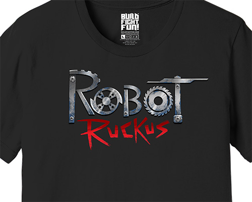 Robot Ruckus Black Shirt Detail