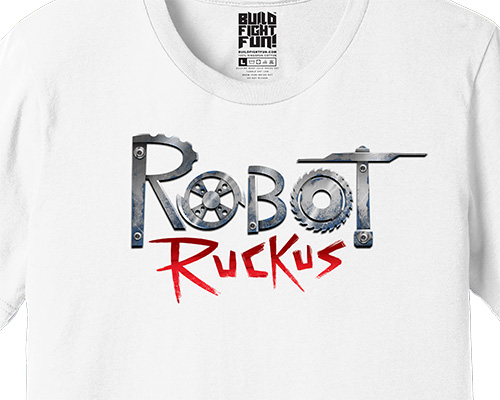 Robot Ruckus White Shirt Detail