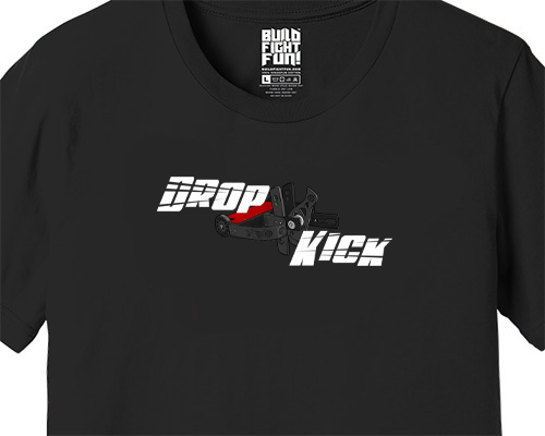 Drop Kick Black T Shirt Closeup